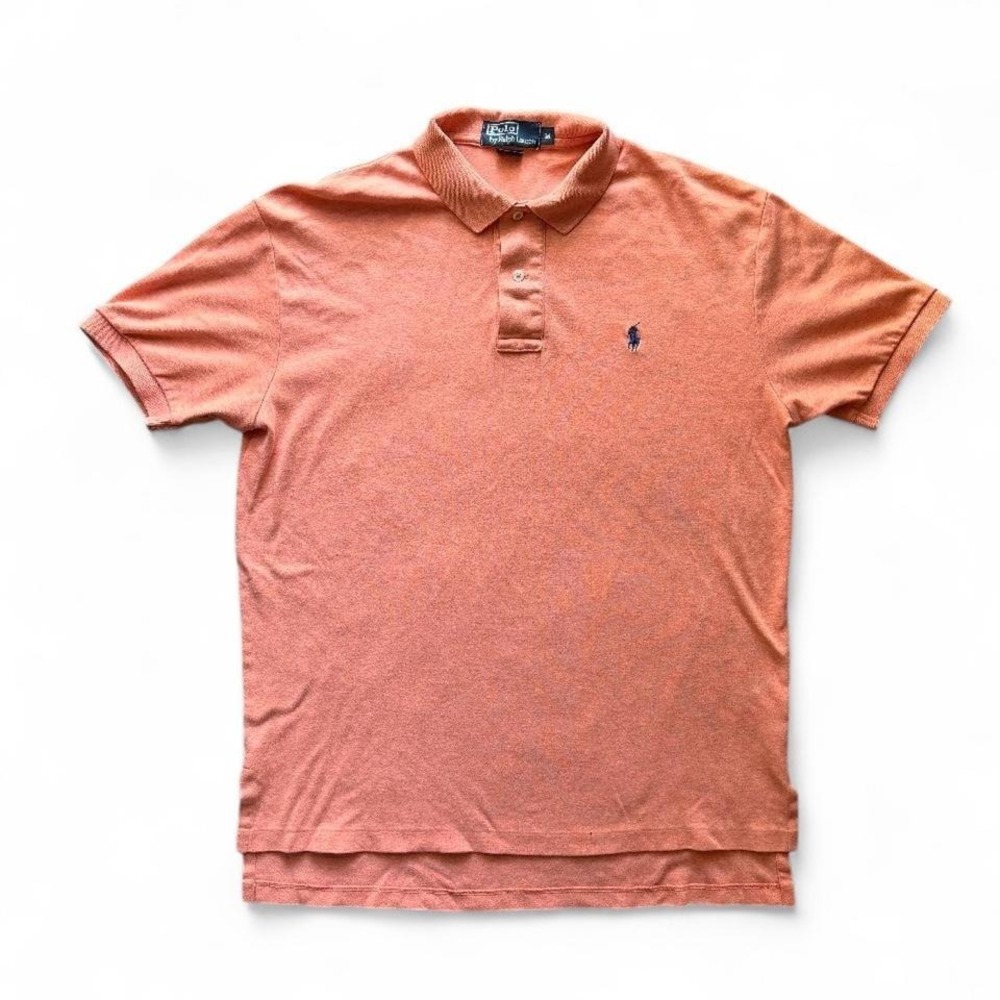 Polo Ralph Lauren Orange Polo Shirt Medium Preppy Classic